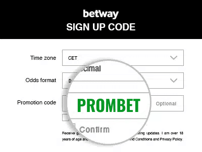 betway sign up code is PROMBET in Nigeria